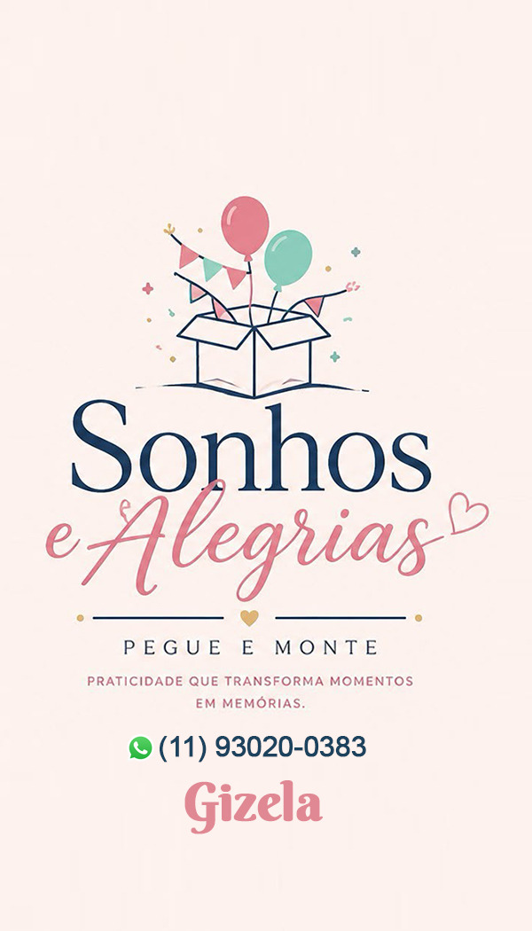 Flyer Sonhos e Alegrias Pegue e Monte